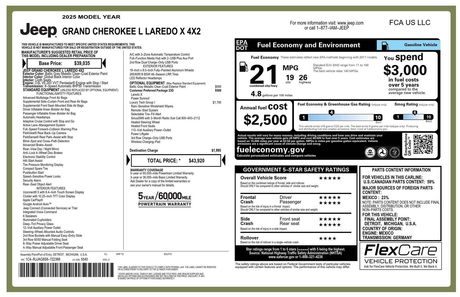 2025 Jeep Grand Cherokee L Laredo X