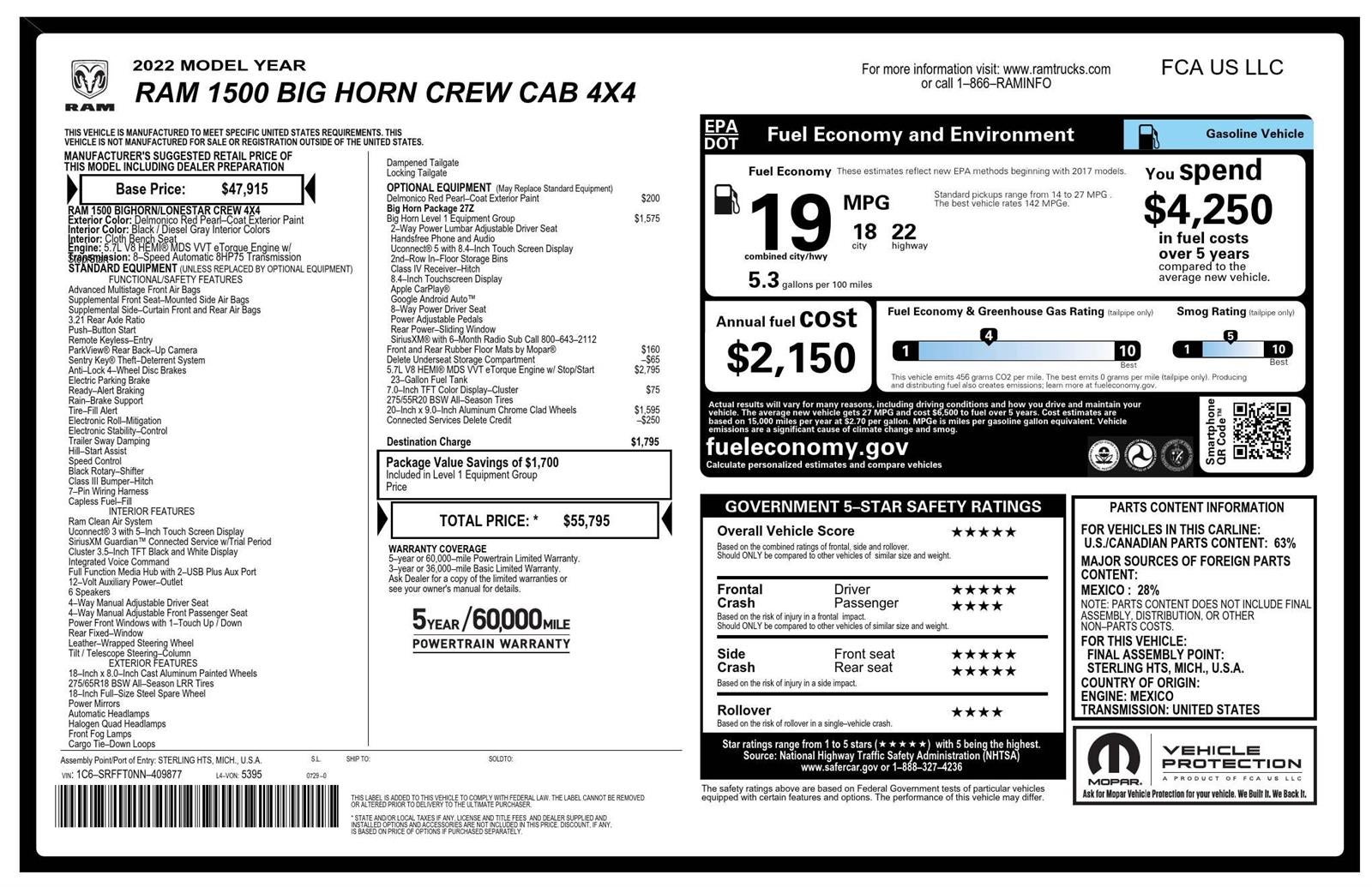 2022 RAM 1500 Big Horn