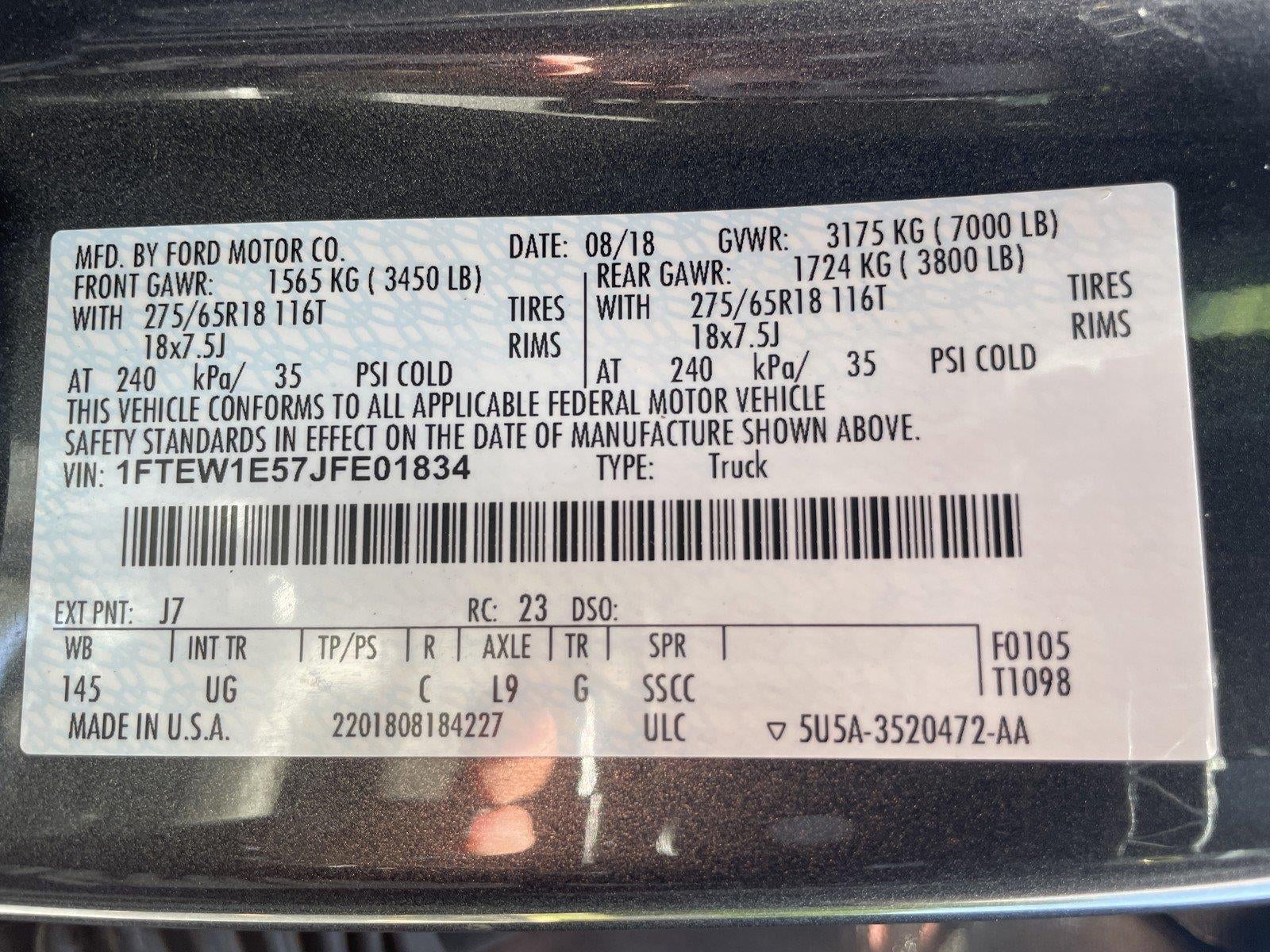 2018 Ford F-150 XLT