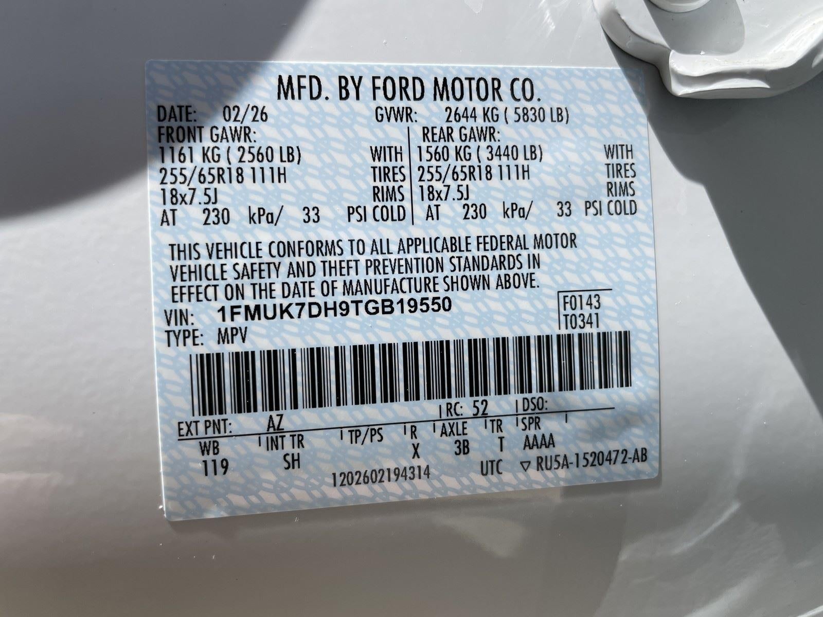 2026 Ford Explorer Active w/200A Pkg