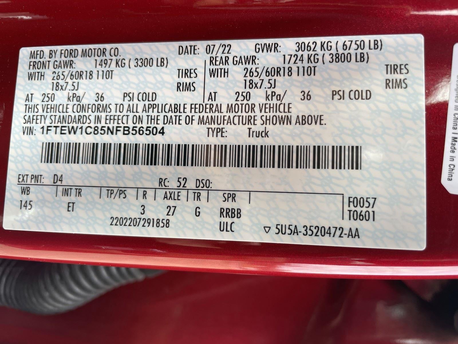 2022 Ford F-150 LARIAT