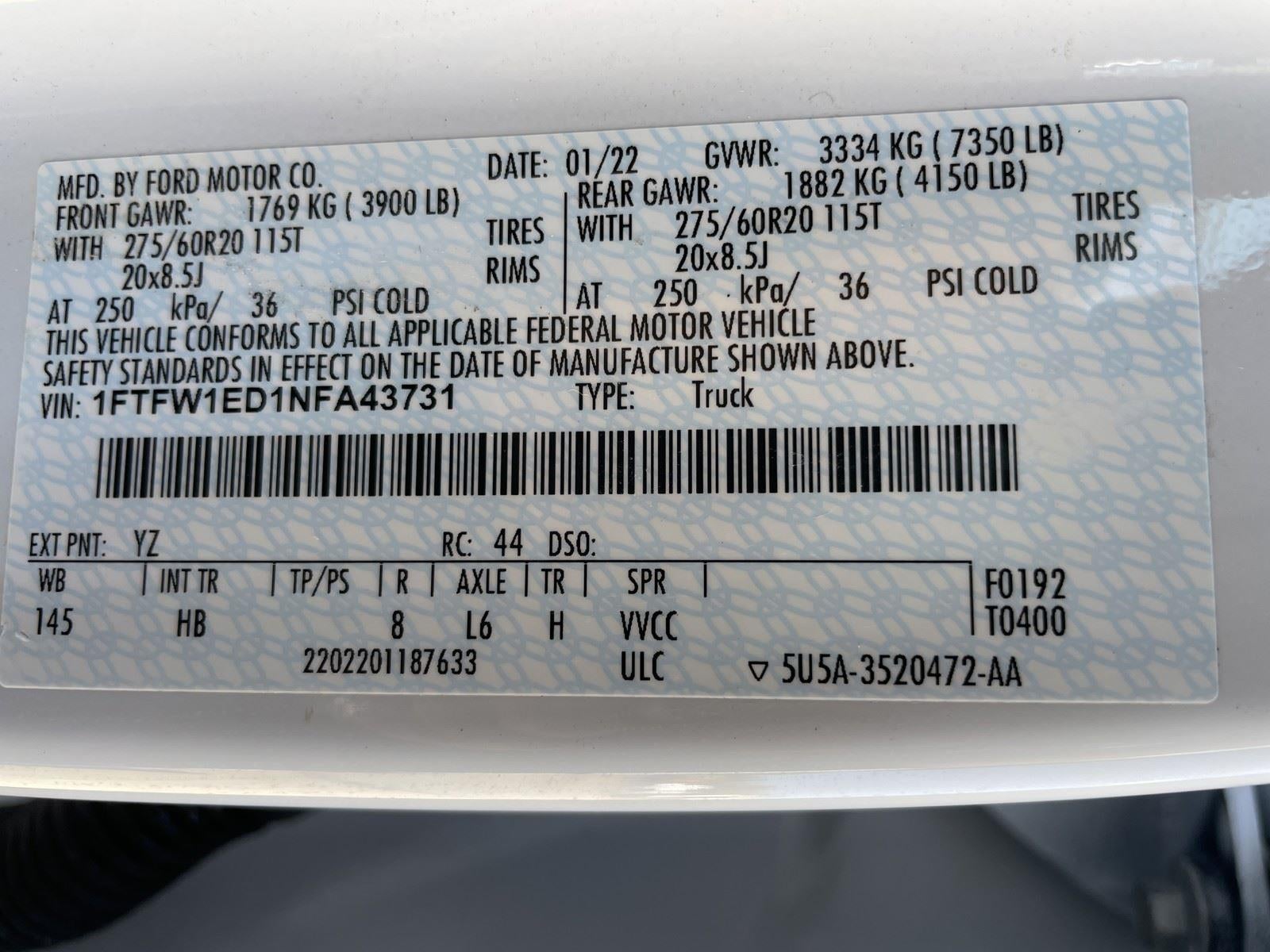 2022 Ford F-150 LARIAT