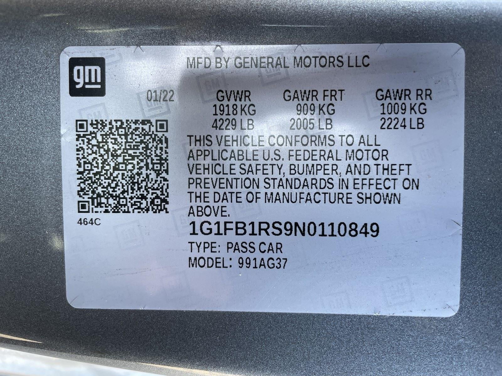 2022 Chevrolet Camaro 1LT