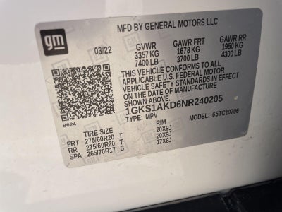 2022 GMC Yukon SLE