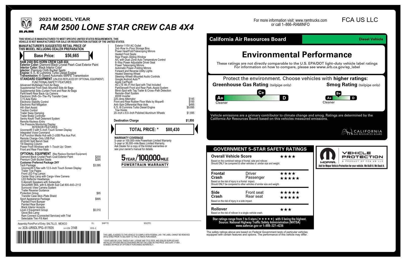 2023 RAM 2500 Lone Star
