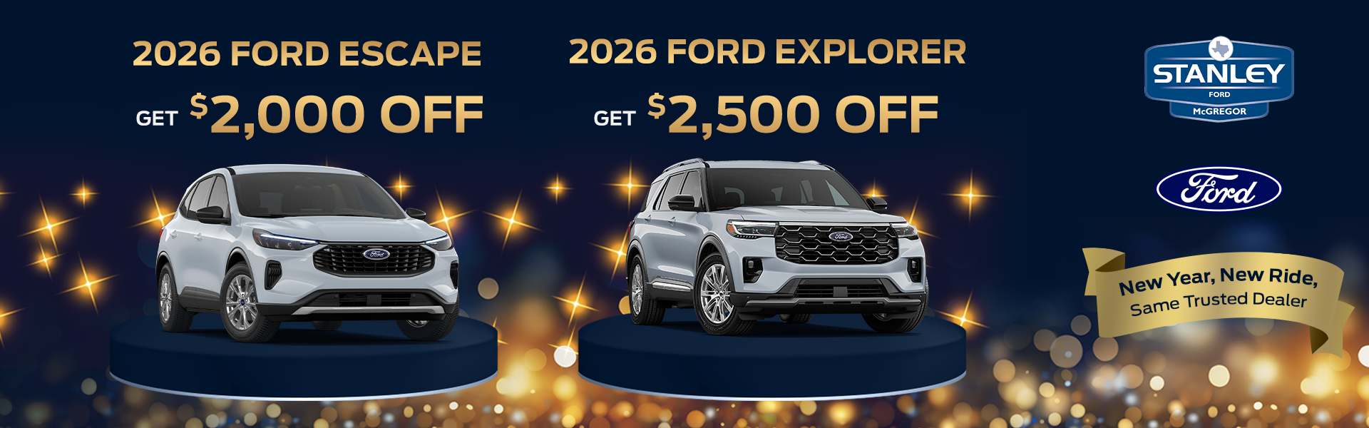 Monthly Specials at Stanley Ford McGregor
