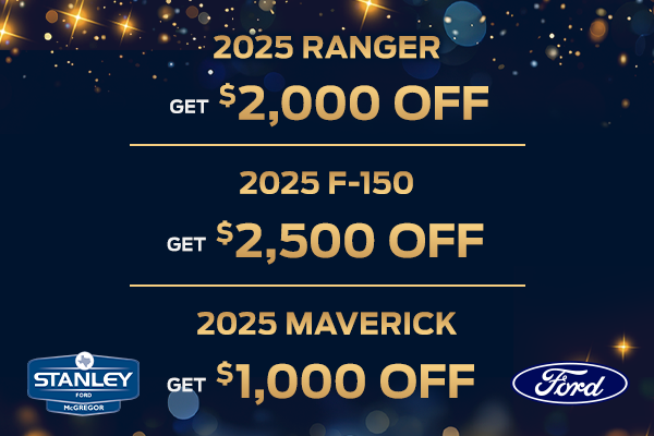 Monthly Specials at Stanley Ford McGregor