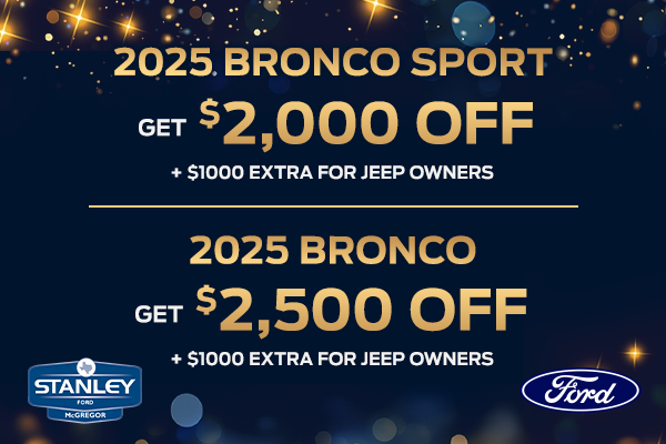 Monthly Specials at Stanley Ford McGregor