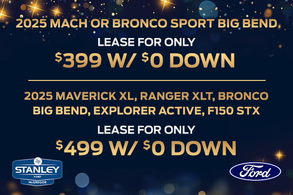 Monthly Specials at Stanley Ford McGregor