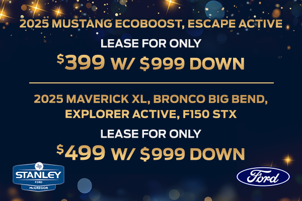 Monthly Specials at Stanley Ford McGregor