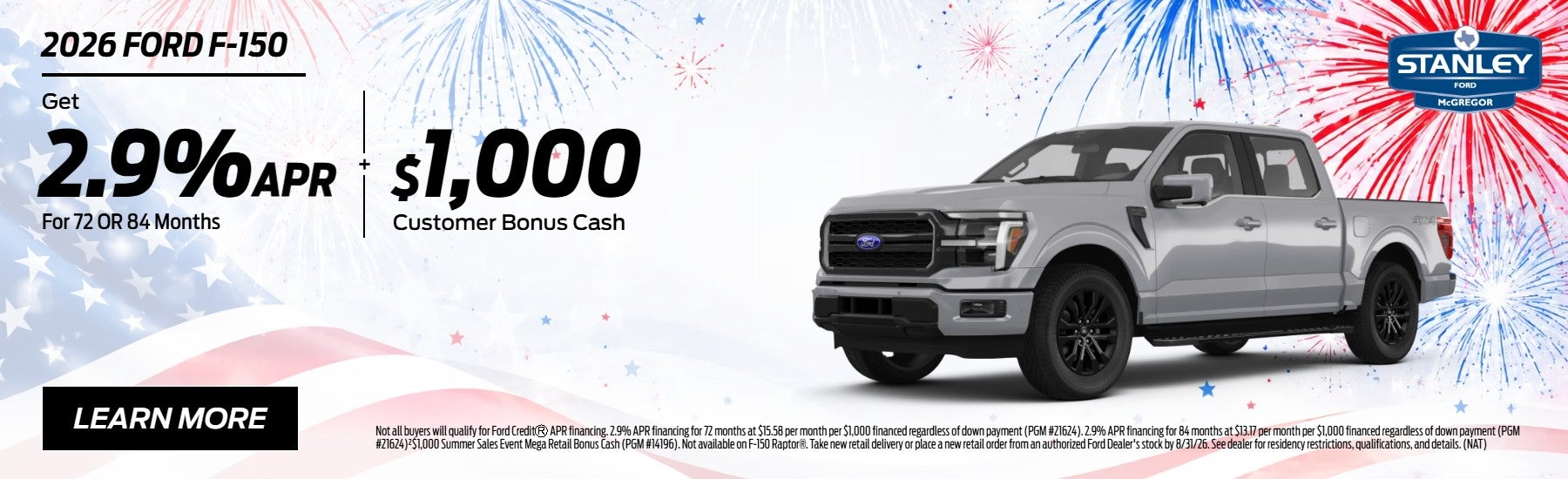 2026 Ford F-150 APR Offer